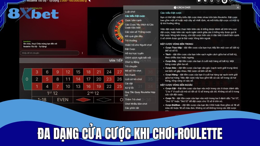 Đa dạng cửa cược trong hấp dẫn khi chơi Roulette